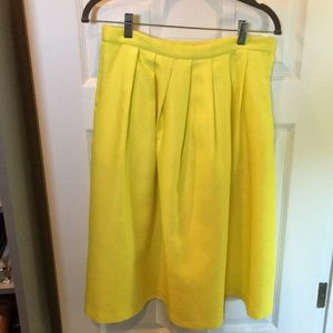 Lucy Paris (Nordstrom) Yellow pleated midi skirt